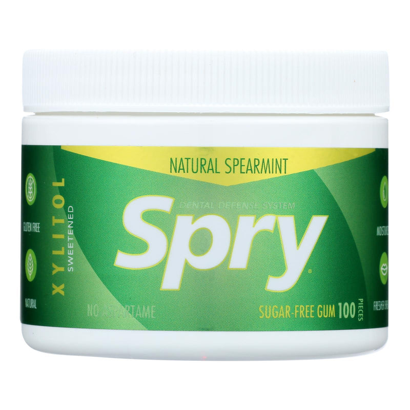 Spry Chewing Gum - Xylitol - Spearmint - 100 Count - 1 Each - Orca Market