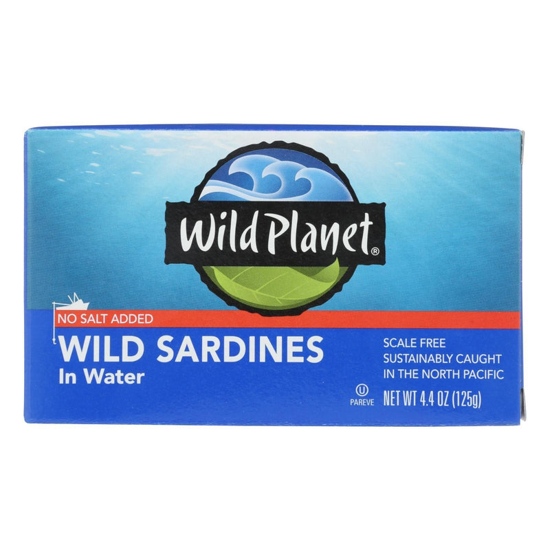 Wild Planet Sardines In Water - Case Of 12 - 4.375 Oz. - Orca Market