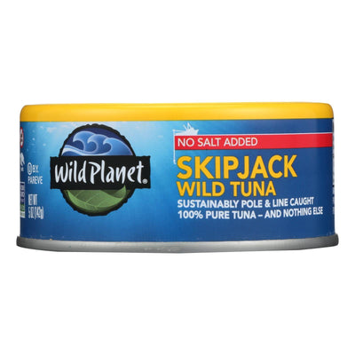 Wild Planet Wild Skipjack Light Tuna - No Salt Added - Case Of 12 - 5 Oz. - Orca Market