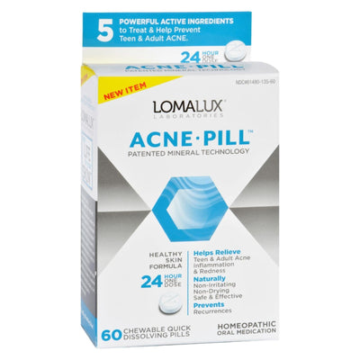 Loma Lux Laboratories Acne Pill - Chewable - Quick Dissolving - 60 Count - Orca Market