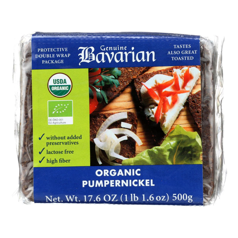 Genuine Bavarian Organic Bread - Pumpernickel - Case Of 6 - 17.6 Oz. - Orca Market