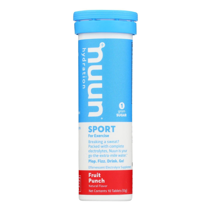 Nuun Hydration Drink Tab - Active - Fruit Punch - 10 Tablets - Case Of 8 - Orca Market