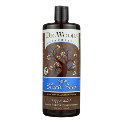 Dr. Woods Naturals Black Soap - Shea Vision - Peppermint - 32 Oz - Orca Market