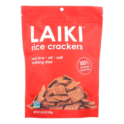 Laiki Red Rice Crackers - Case Of 8 - 3.5 Oz. - Orca Market