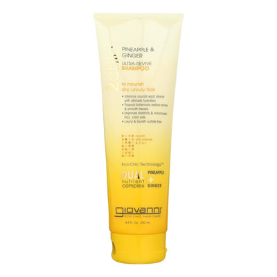 Giovanni Hair Care Products Shampoo - Pineapple And Ginger - Case Of 1 - 8.5 Oz. - Orca Market