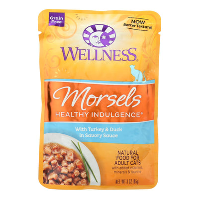 Wellness Pet Products Cat Food - Morsels With Turkey And Duck In Savory Sauce - Case Of 24 - 3 Oz. - Orca Market