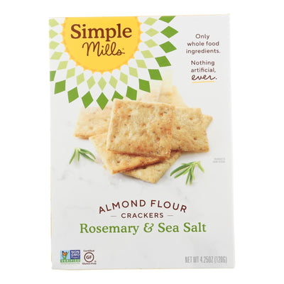 Simple Mills Rosemary And Sea Salt Almond Flour Crackers - Case Of 6 - 4.25 Oz. - Orca Market