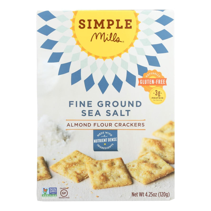 Simple Mills Fine Ground Sea Salt Almond Flour Crackers - Case Of 6 - 4.25 Oz. - Orca Market