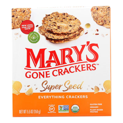 Mary's Gone Crackers Super Seed - Everything - Case Of 6 - 5.5 Oz. - Orca Market