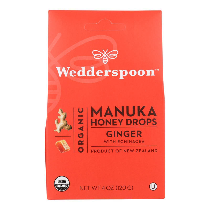 Wedderspoon Drops - Organic - Manuka - 15+ - Ginger - 4 Oz - Orca Market