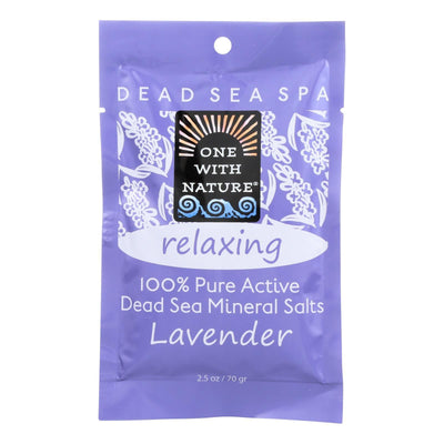 One With Nature Relaxing Lavender Dead Sea Mineral - Salt Bath - Case Of 6 - 2.5 Oz. - Orca Market