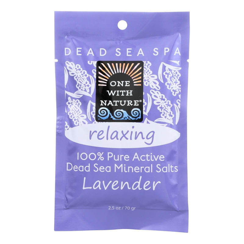 One With Nature Relaxing Lavender Dead Sea Mineral - Salt Bath - Case Of 6 - 2.5 Oz. - Orca Market