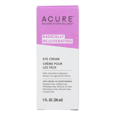 Acure - Eye Cream - Chlorella And Edelweiss Stem Cell - 1 Fl Oz. - Orca Market