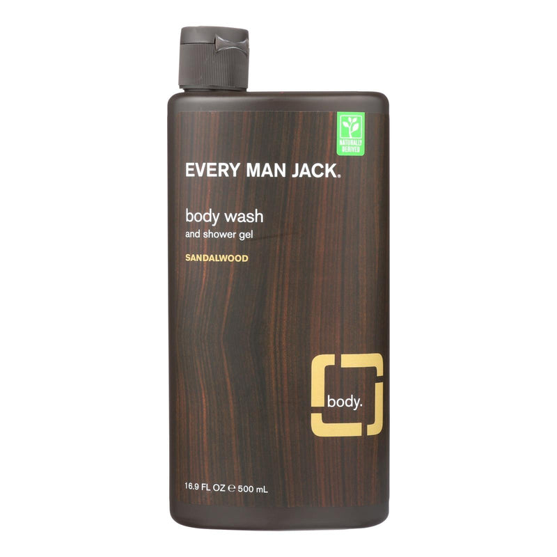 Every Man Jack Body Wash Sandalwood - Case Of 16.9 - 16.9 Fl Oz. - Orca Market