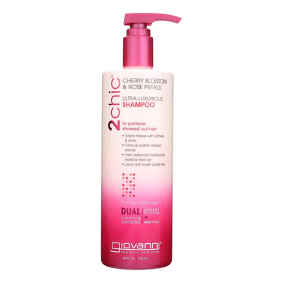 Giovanni Hair Care Products 2chic - Shampoo - Cherry Blossom And Rose Petals - 24 Fl Oz - Orca Market