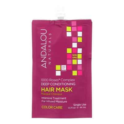 Andalou Naturals Color Care Deep Conditioning Hair Mask -1000 Roses Complex - Case Of 6 - 1.5 Fl Oz - Orca Market