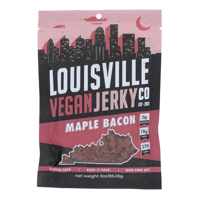 Louisville Vegan Jerky Jerky - Vegan - Maple Bacon - Case Of 10 - 3 Oz - Orca Market