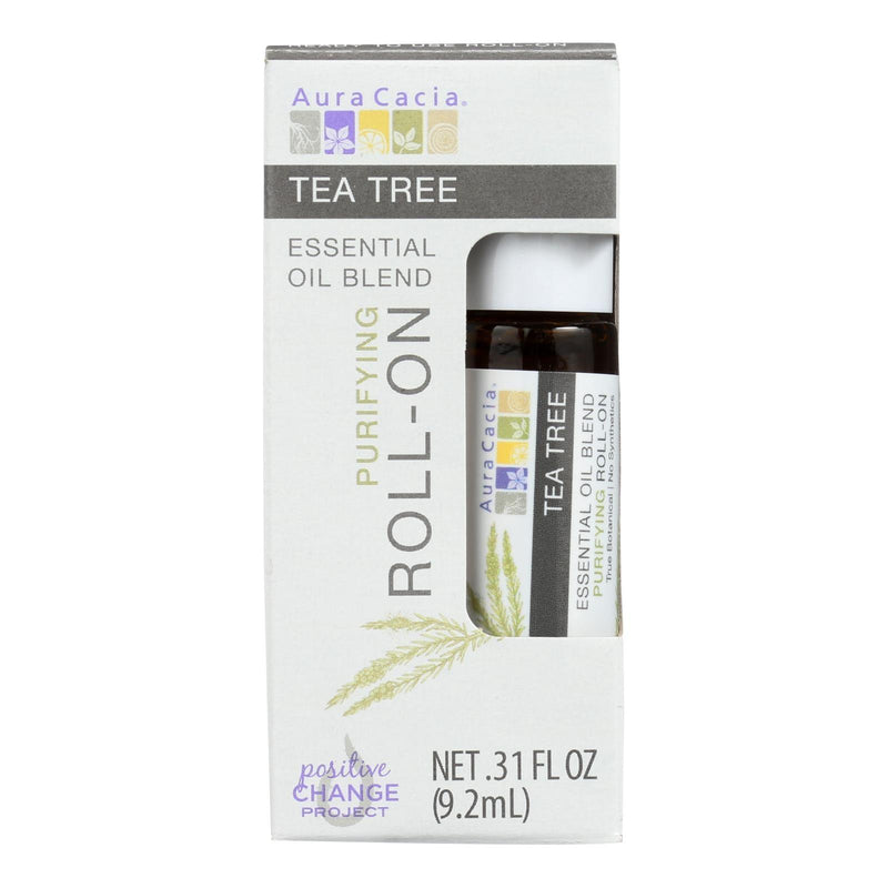 Aura Cacia - Roll On Essential Oil - Tea Tree - Case Of 4 - .31 Fl Oz - Orca Market