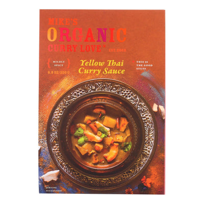 Mike's Organic Curry Love - Organic Curry Simmer Sauce - Yellow Thai - Case Of 6 - 8.8 Fl Oz. - Orca Market