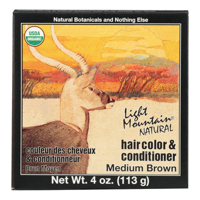 Light Mountain Organic Hair Color And Conditioner - Medium Brown - 4 Oz - Orca Market