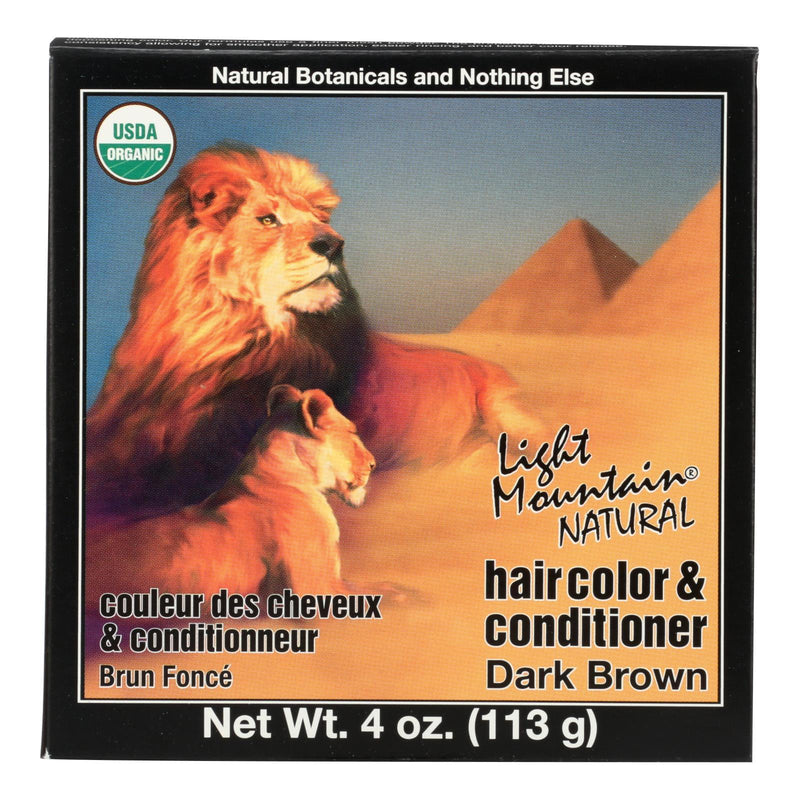 Light Mountain Organic Hair Color And Conditioner - Dark Brown - 4 Oz - Orca Market