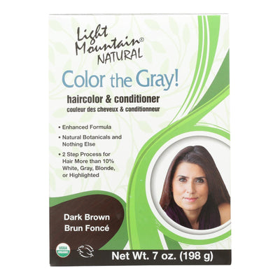 Light Mountain Hair Color - Color The Gray! Dark Brown - Case Of 1 - 7 Oz. - Orca Market