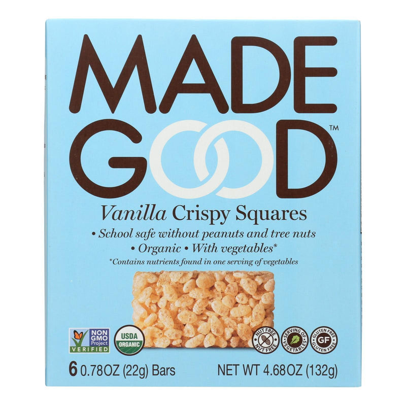 Made Good Crispy Squares - Vanilla - Case Of 6 - 4.68 Oz. - Orca Market