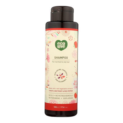 Ecolove Shampoo - Red Vegetables Shampoofor Normal To Oily Hair - Case Of 1 - 17.6 Fl Oz. - Orca Market