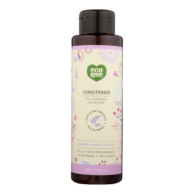 Ecolove Conditioner - Purple Fruit Conditioner For Colored And Very Dry Hair - Case Of 1 - 17.6 Fl Oz. - Orca Market