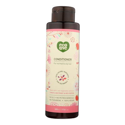 Ecolove Conditioner - Red Vegetables Conditioner For Normal To Oily Hair - Case Of 1 - 17.6 Fl Oz. - Orca Market