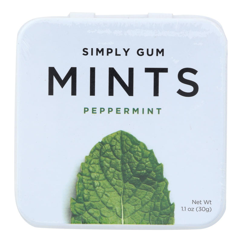 Simply Gum - Mints - Peppermint - Case Of 6 - 30 Count - Orca Market