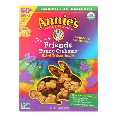 Annie's Homegrown Bunny Grahams - Organic - Friends - Case Of 6 - 11.25 Oz - Orca Market