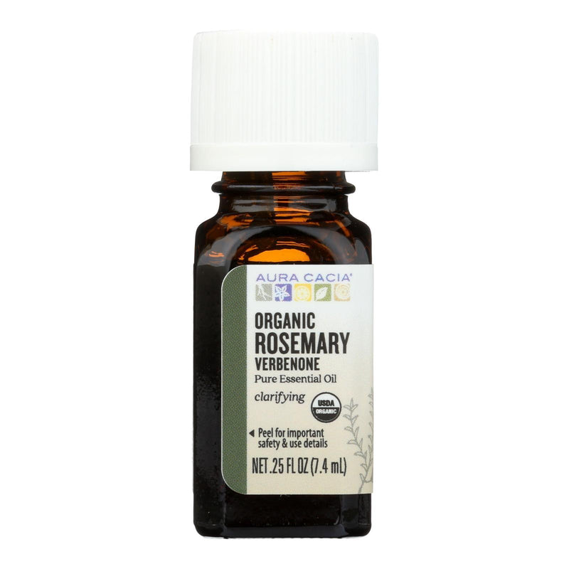 Aura Cacia - Essential Oil - Rosemary Verbenone - Case Of 1 - .25 Fl Oz. - Orca Market