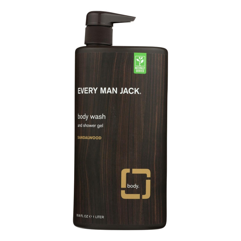 Every Man Jack Body Wash Sandalwood Body Wash - Case Of 33.8 - 33.8 Fl Oz. - Orca Market