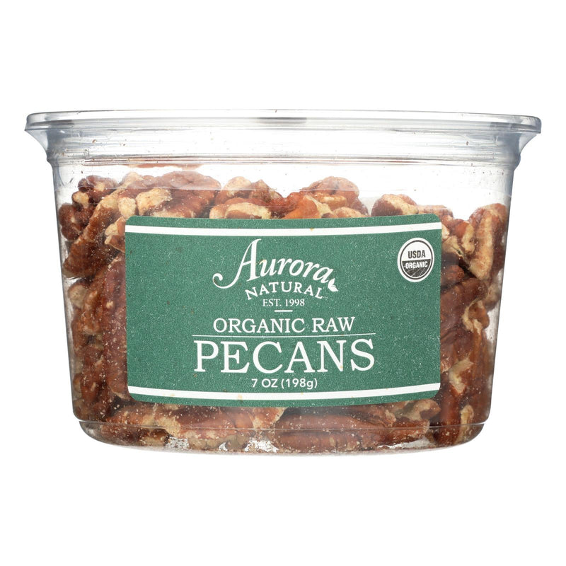 Aurora Natural Products - Organic Raw Pecans - Case Of 12 - 7 Oz. - Orca Market