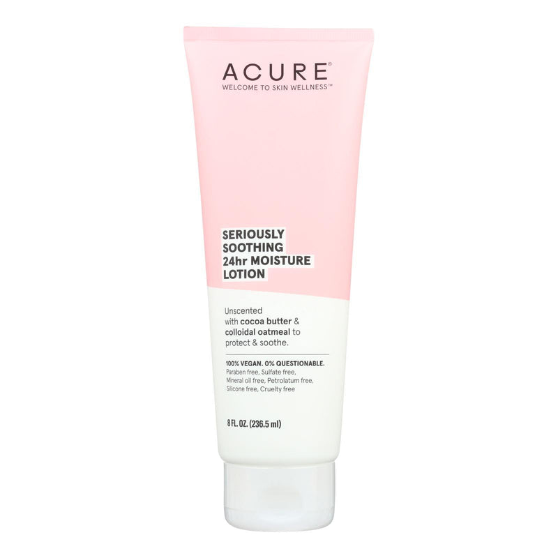 Acure - Lotion - Seriously Soothing 24 Hour Moisture - Unscented With Cocoa Butter - 8 Fl Oz. - Orca Market