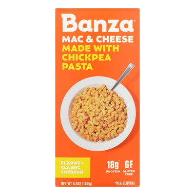 Banza - Chickpea Pasta Mac And Cheese - Classic Cheddar - Case Of 6 - 5.5 Oz. - Orca Market