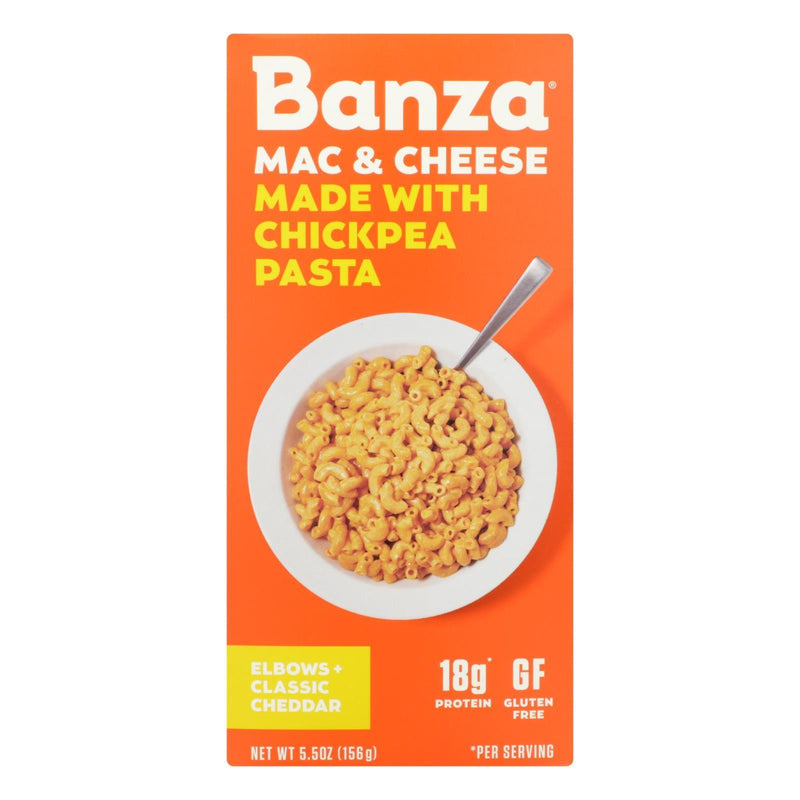 Banza - Chickpea Pasta Mac And Cheese - Classic Cheddar - Case Of 6 - 5.5 Oz. - Orca Market