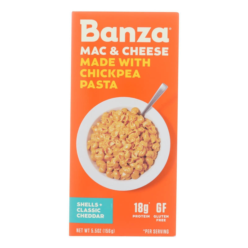 Banza - Chickpea Pasta Mac And Cheese - Shells And Classic Cheddar - Case Of 6 - 5.5 Oz. - Orca Market