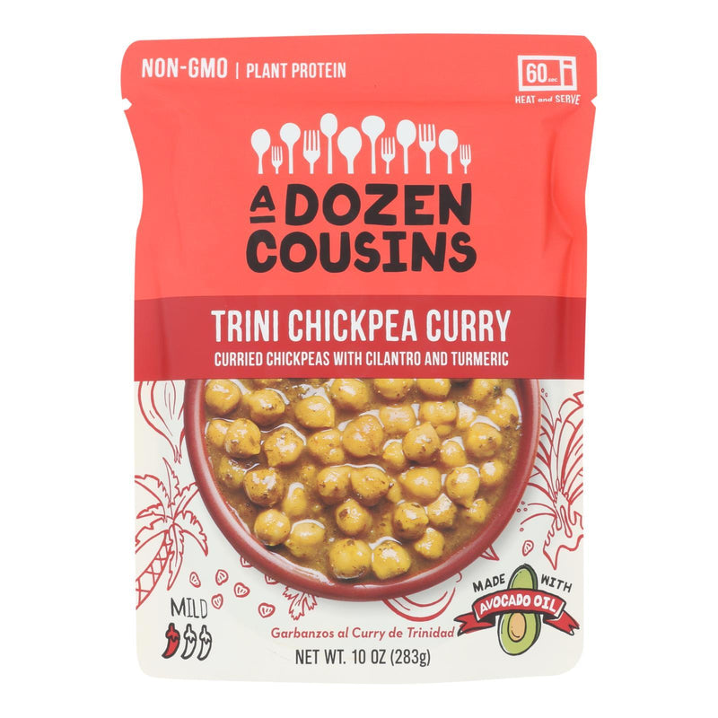 A Dozen Cousins - Ready To Eat Beans - Trini Chickpea Curry - Case Of 6 - 10 Oz. - Orca Market