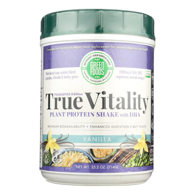 Green Foods True Vitality Plant Protein Shake In Vanilla - 1 Each - 25.2 Oz - Orca Market