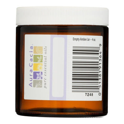 Aura Cacia - Bottle - Glass - Amber - Wide Mouth With Writable Label - 4 Oz - Orca Market