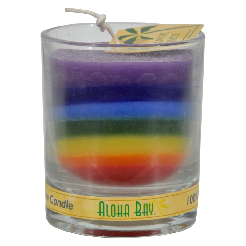 Aloha Bay - Votive Jar Candle - Unscented Rainbow - Case Of 12 - 2.5 Oz - Orca Market