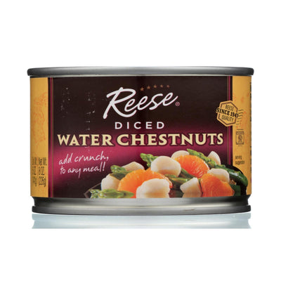 Reese Water Chestnuts - Diced - Case Of 24 - 8 Oz - Orca Market