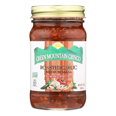 Green Mountain Gringo Medium Salsa - Garlic - Case Of 12 - 16 Oz. - Orca Market