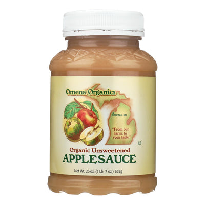 Omena Organics Apple Sauce - Organic - Unsweetend - Case Of 12 - 23 Oz - Orca Market