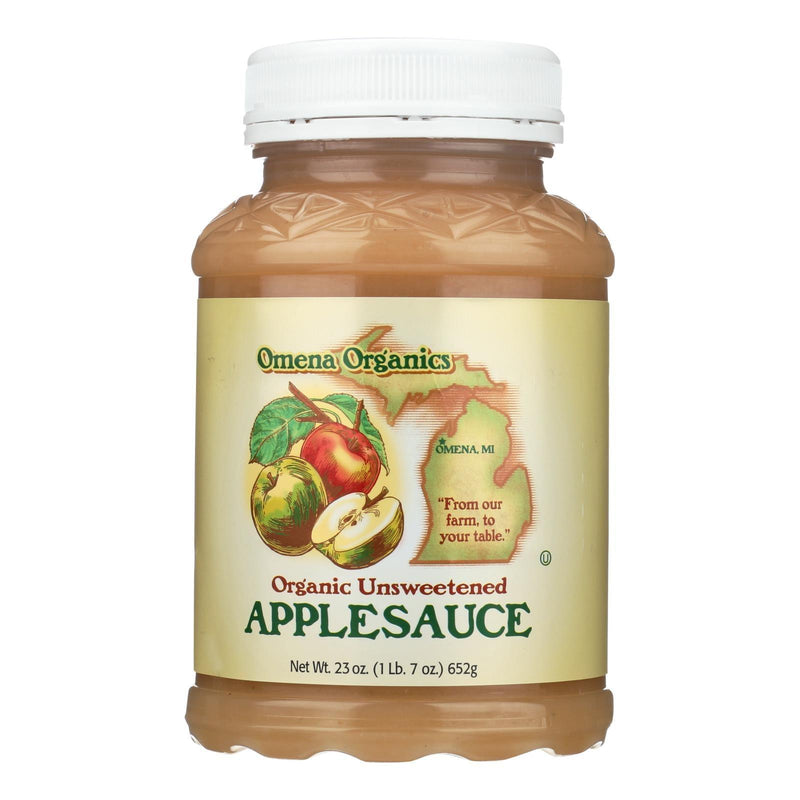 Omena Organics Apple Sauce - Organic - Unsweetend - Case Of 12 - 23 Oz - Orca Market