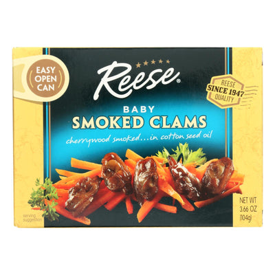 Reese Baby Clams - Smoked - 3.66 Oz - Case Of 10 - Orca Market