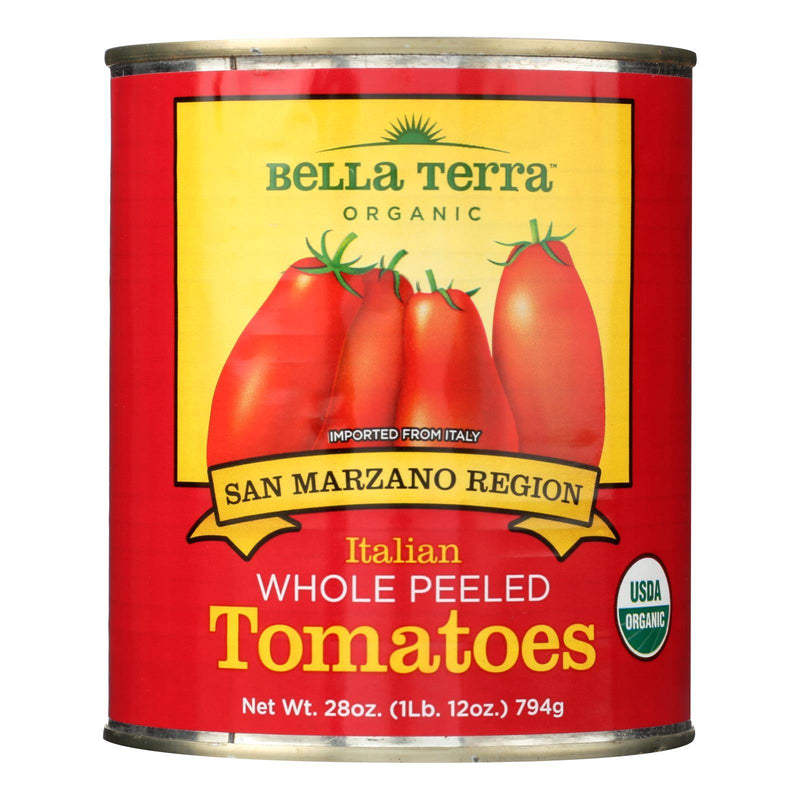 Bella Terra Organic Italian Whole Peeled Tomatoes - San Marzano - Case Of 12 - 28 Oz. - Orca Market