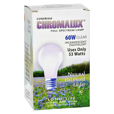 Chromalux Standard Clear Light Bulb - 60 Watt - 1 Bulb - Orca Market